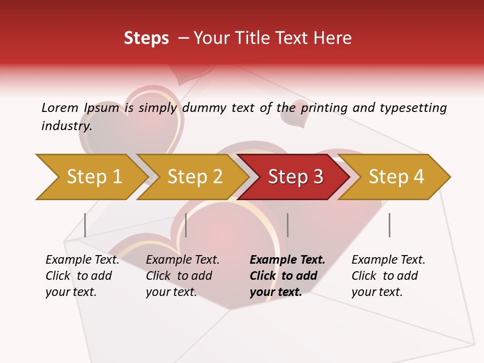A Envelope With Hearts Coming Out Of It PowerPoint Template