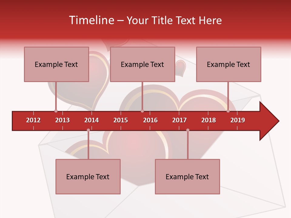 A Envelope With Hearts Coming Out Of It PowerPoint Template