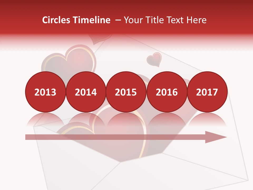 A Envelope With Hearts Coming Out Of It PowerPoint Template