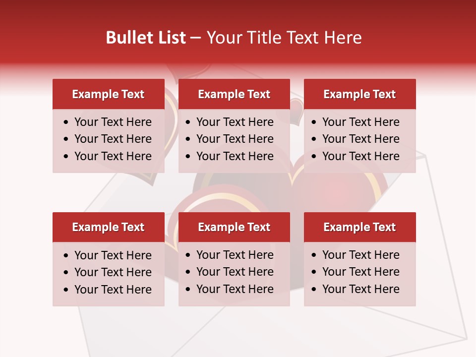 A Envelope With Hearts Coming Out Of It PowerPoint Template