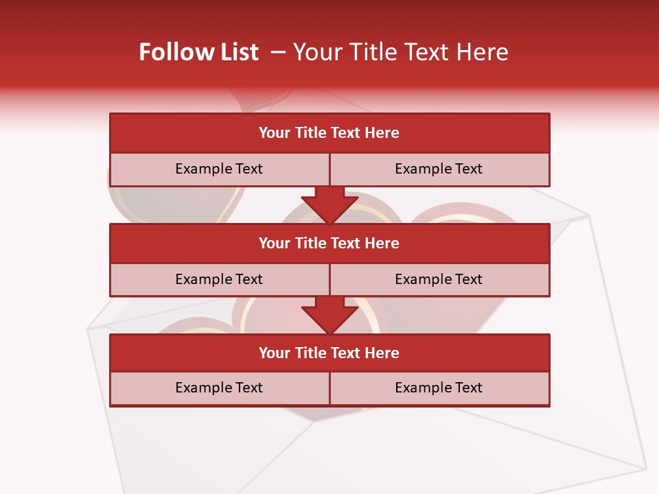A Envelope With Hearts Coming Out Of It PowerPoint Template