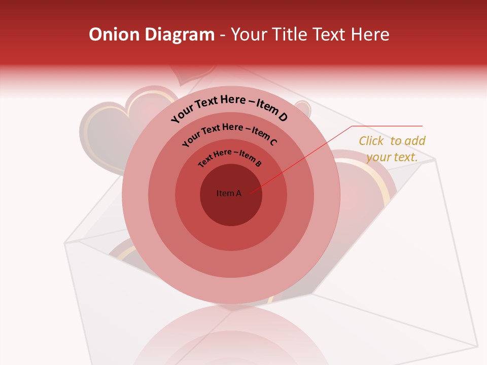 A Envelope With Hearts Coming Out Of It PowerPoint Template