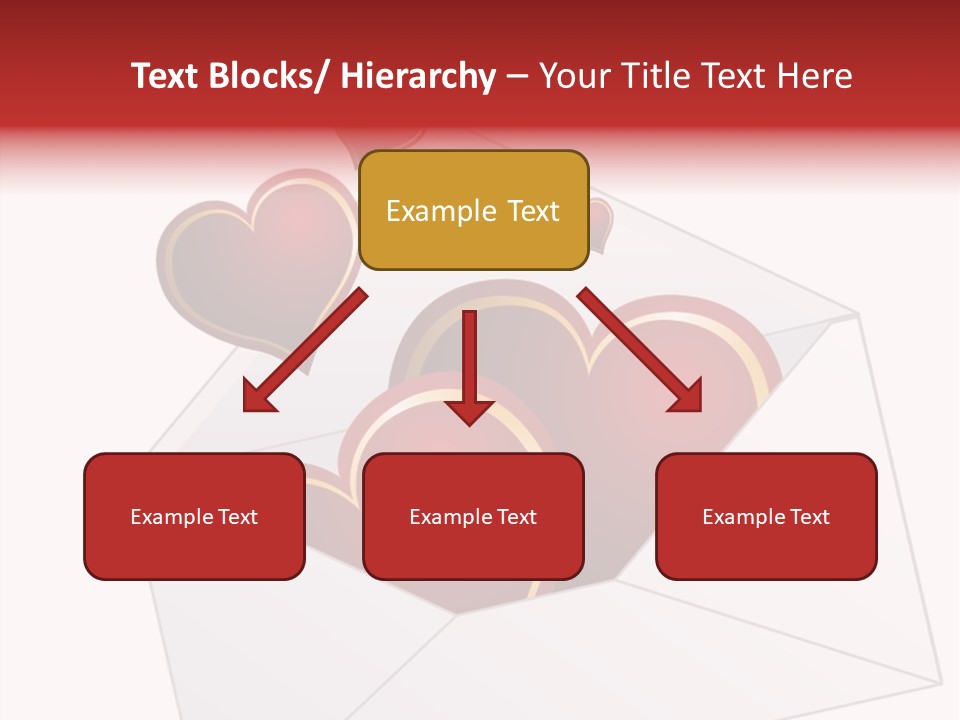 A Envelope With Hearts Coming Out Of It PowerPoint Template