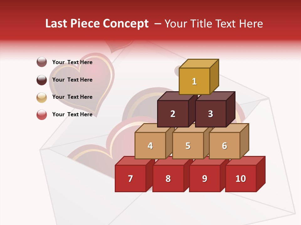A Envelope With Hearts Coming Out Of It PowerPoint Template