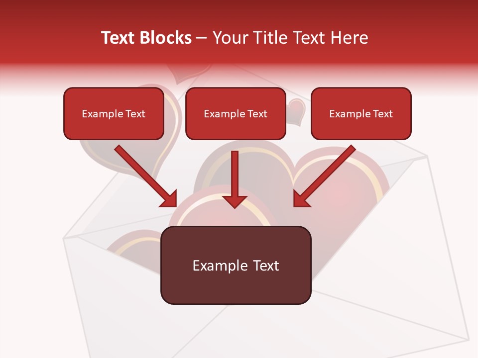 A Envelope With Hearts Coming Out Of It PowerPoint Template