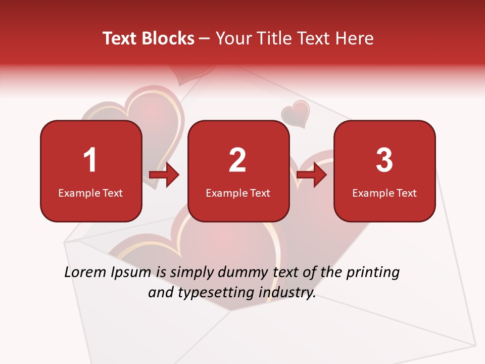 A Envelope With Hearts Coming Out Of It PowerPoint Template