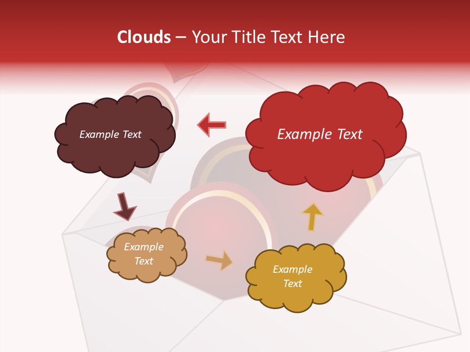 A Envelope With Hearts Coming Out Of It PowerPoint Template