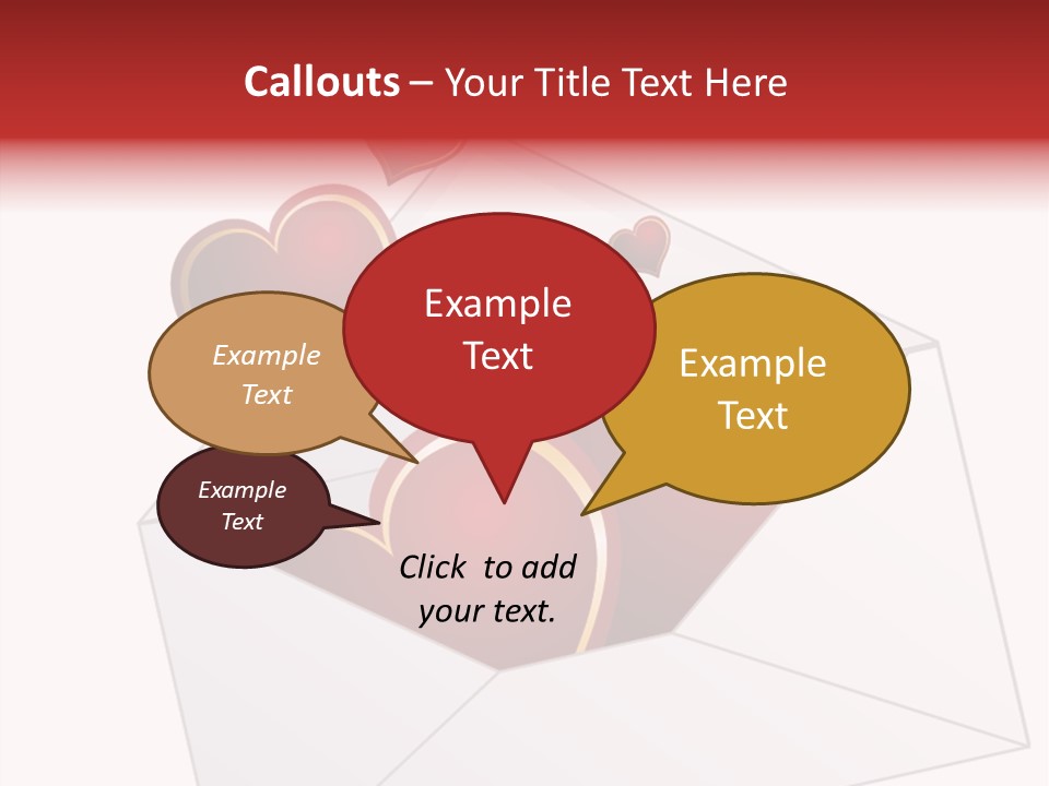 A Envelope With Hearts Coming Out Of It PowerPoint Template