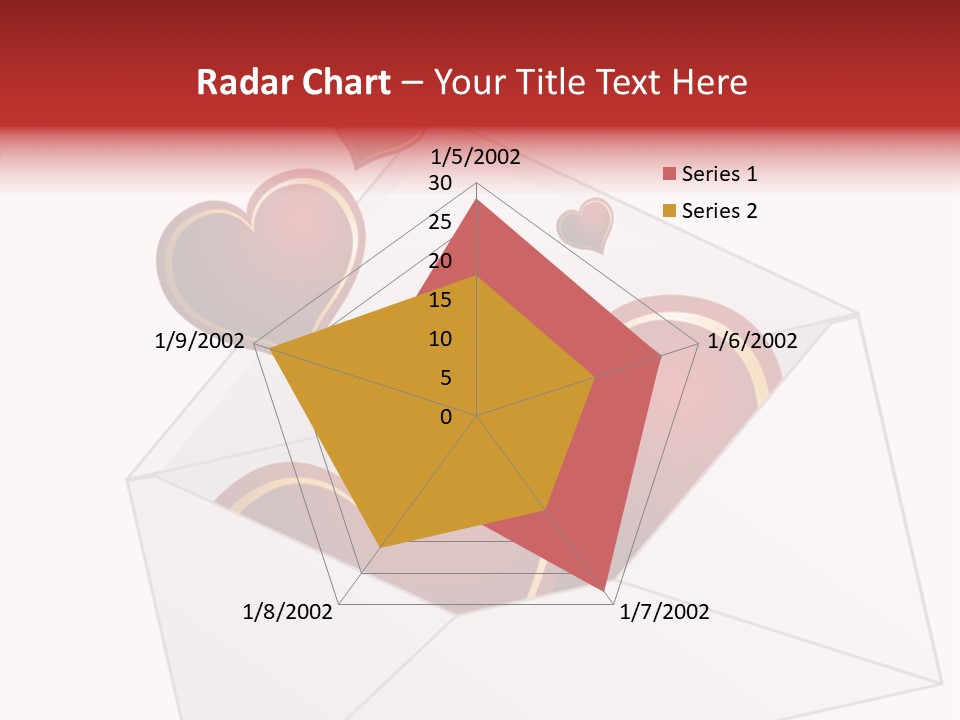 A Envelope With Hearts Coming Out Of It PowerPoint Template