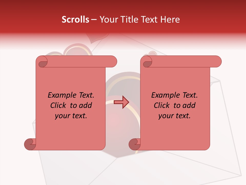 A Envelope With Hearts Coming Out Of It PowerPoint Template