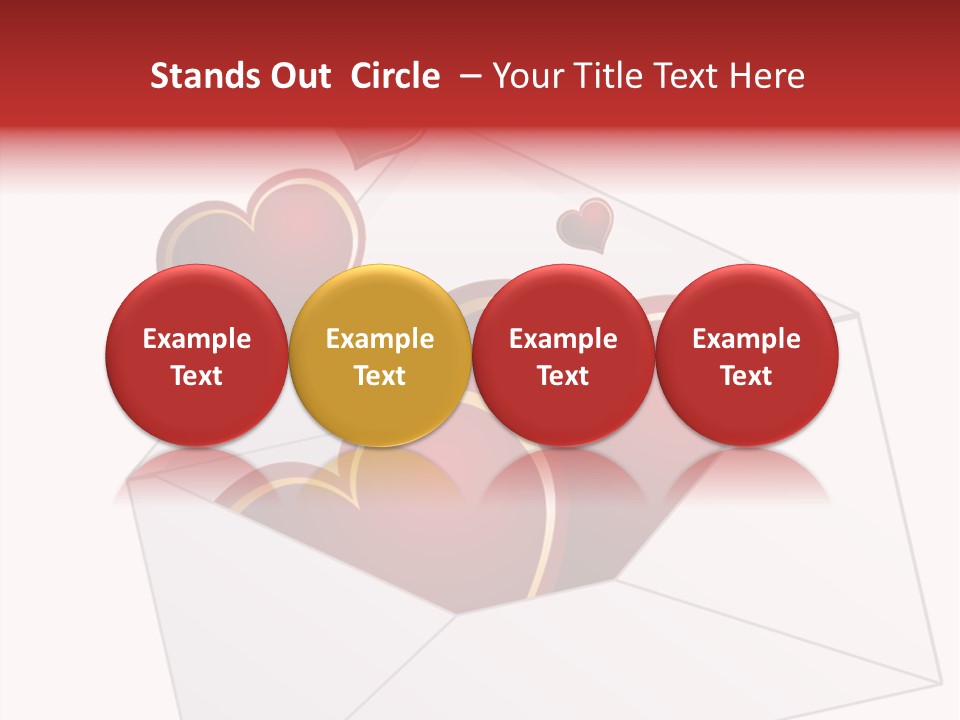 A Envelope With Hearts Coming Out Of It PowerPoint Template