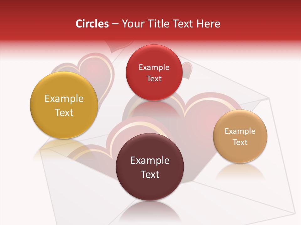 A Envelope With Hearts Coming Out Of It PowerPoint Template