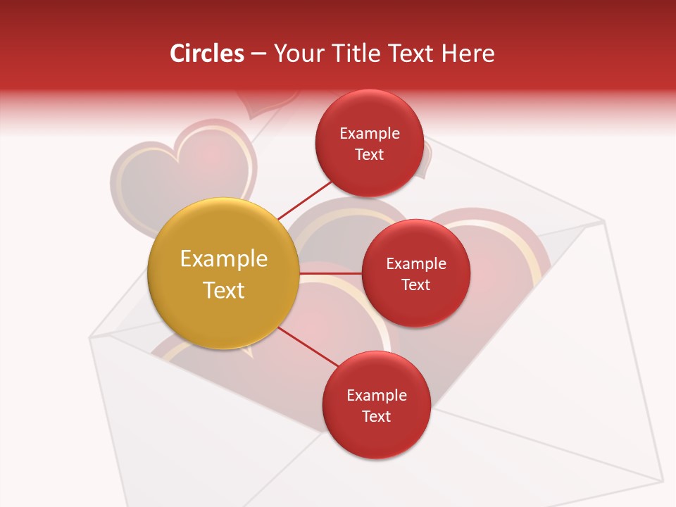 A Envelope With Hearts Coming Out Of It PowerPoint Template