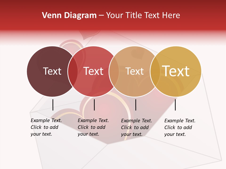 A Envelope With Hearts Coming Out Of It PowerPoint Template