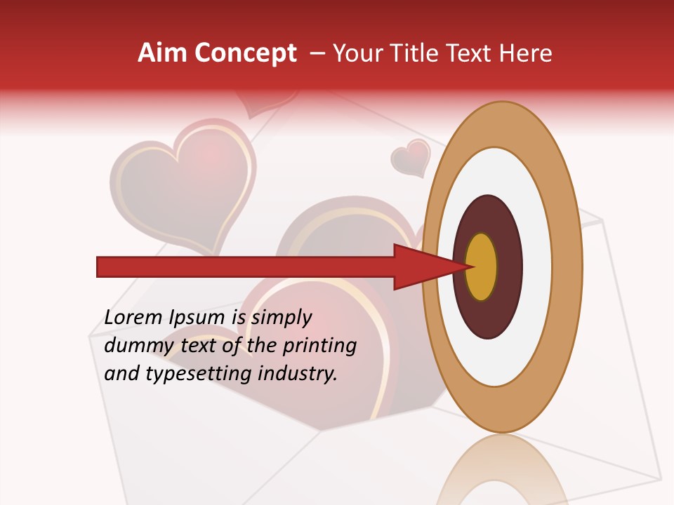 A Envelope With Hearts Coming Out Of It PowerPoint Template