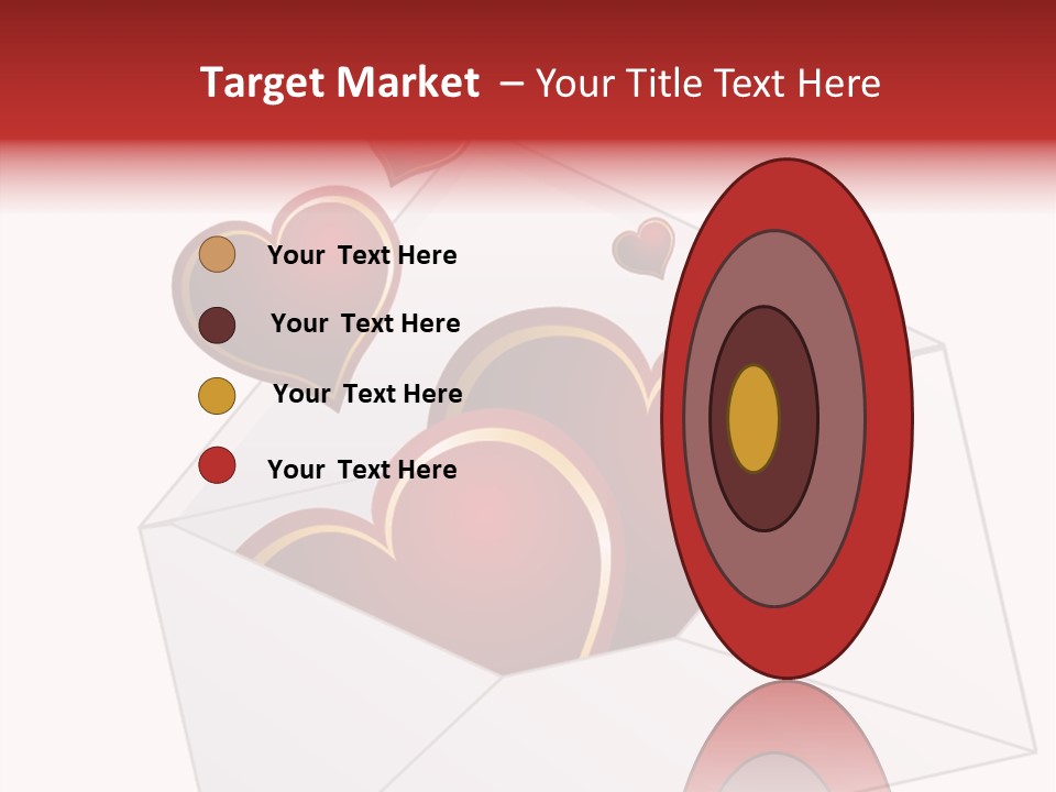 A Envelope With Hearts Coming Out Of It PowerPoint Template