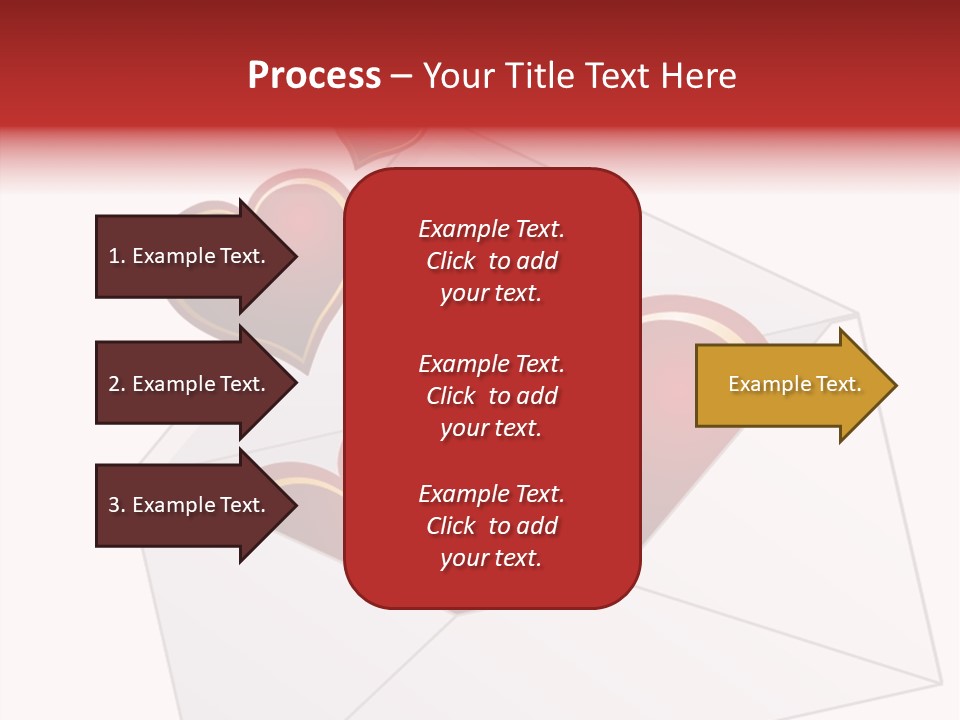 A Envelope With Hearts Coming Out Of It PowerPoint Template