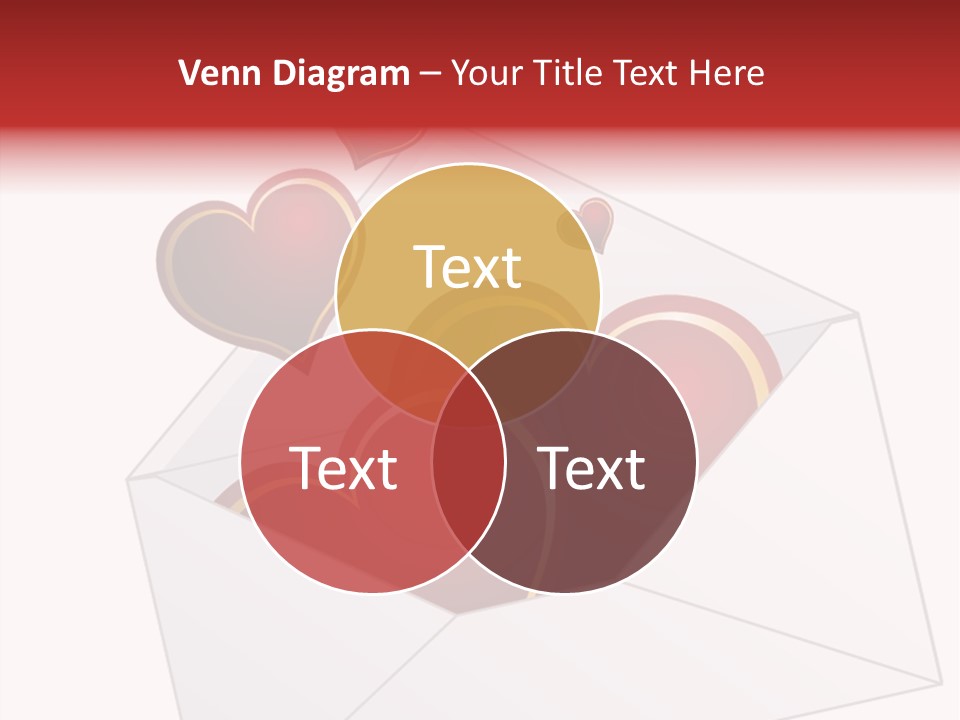 A Envelope With Hearts Coming Out Of It PowerPoint Template
