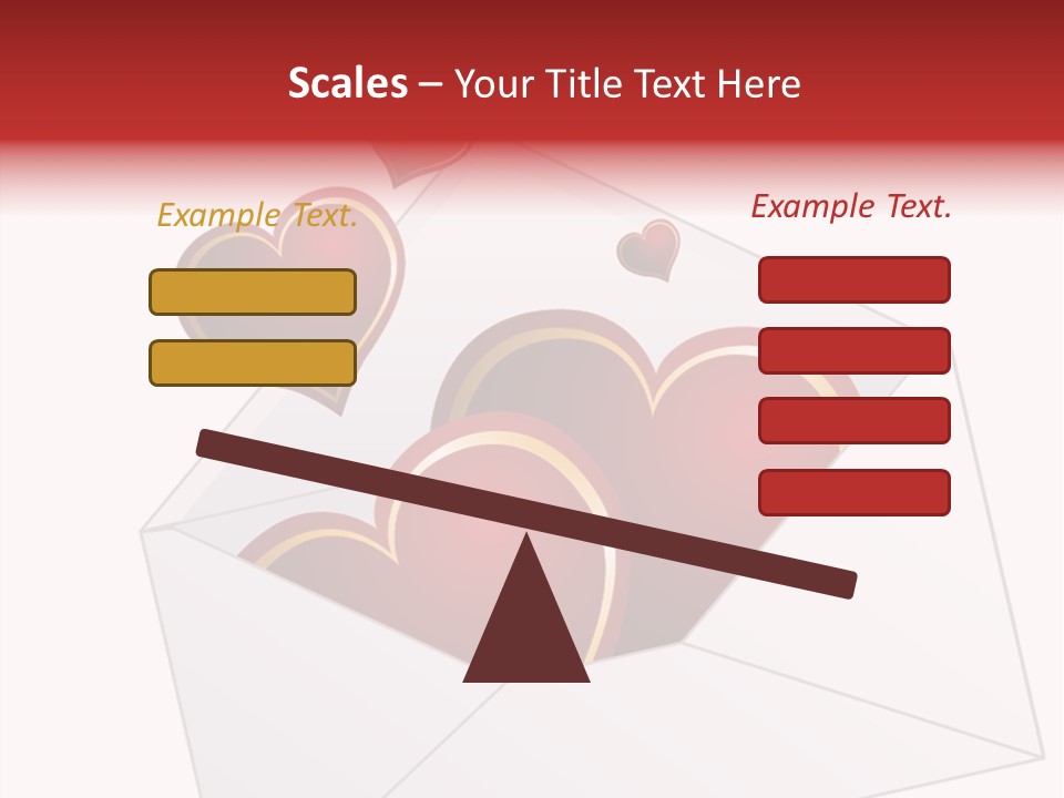 A Envelope With Hearts Coming Out Of It PowerPoint Template