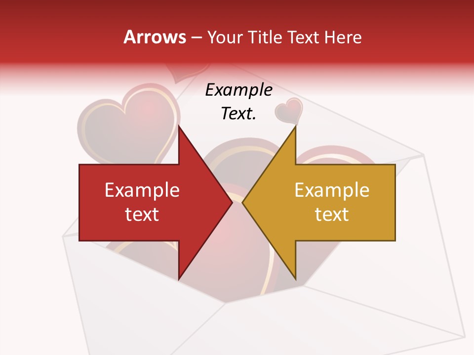 A Envelope With Hearts Coming Out Of It PowerPoint Template