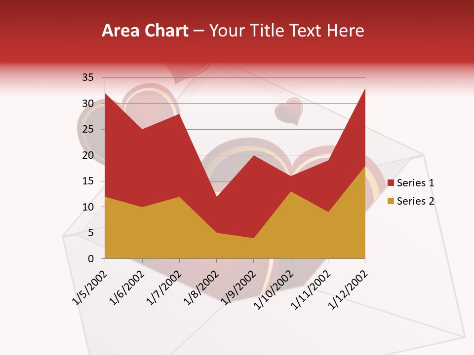 A Envelope With Hearts Coming Out Of It PowerPoint Template