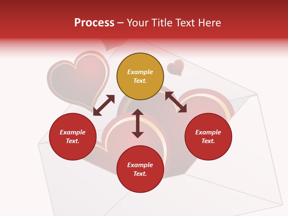 A Envelope With Hearts Coming Out Of It PowerPoint Template