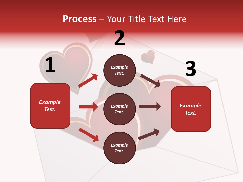 A Envelope With Hearts Coming Out Of It PowerPoint Template