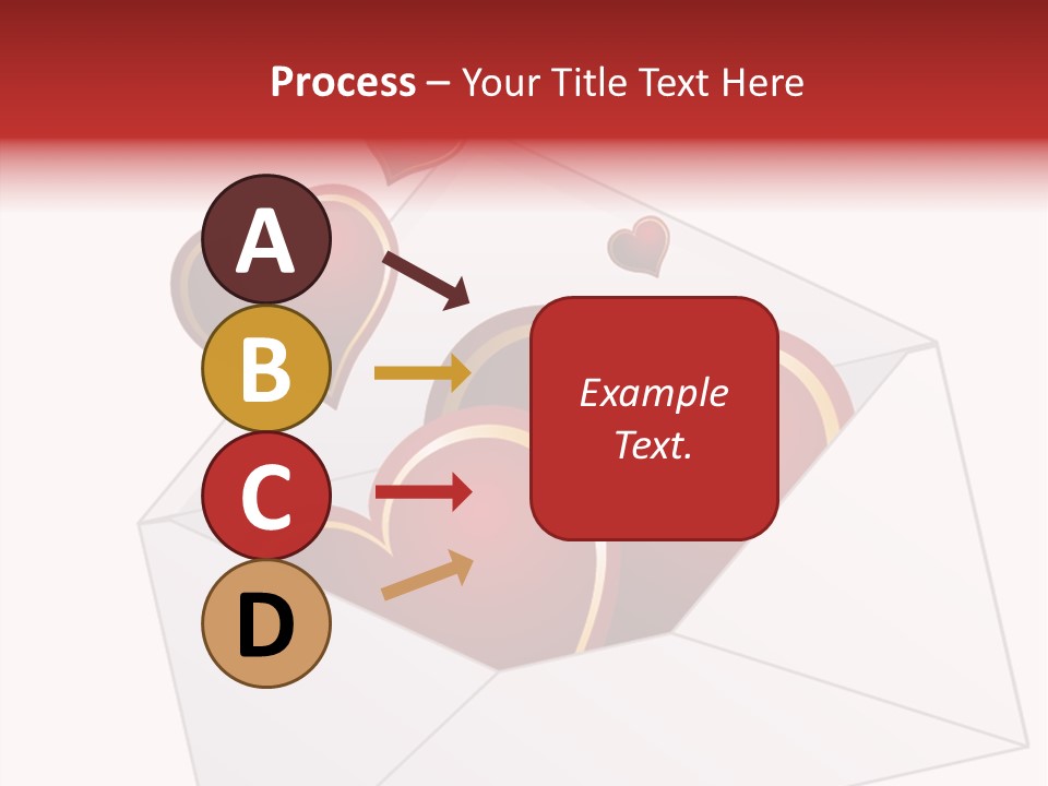 A Envelope With Hearts Coming Out Of It PowerPoint Template