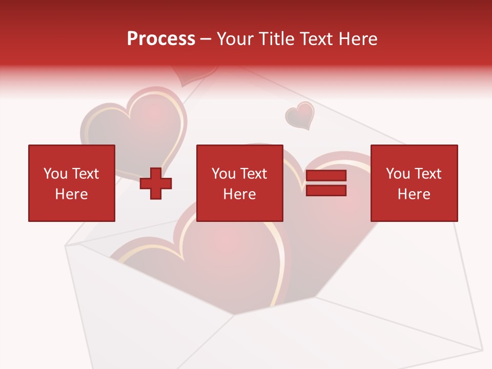 A Envelope With Hearts Coming Out Of It PowerPoint Template