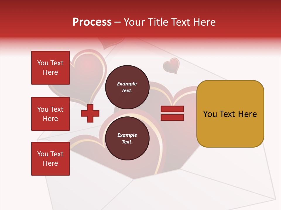A Envelope With Hearts Coming Out Of It PowerPoint Template