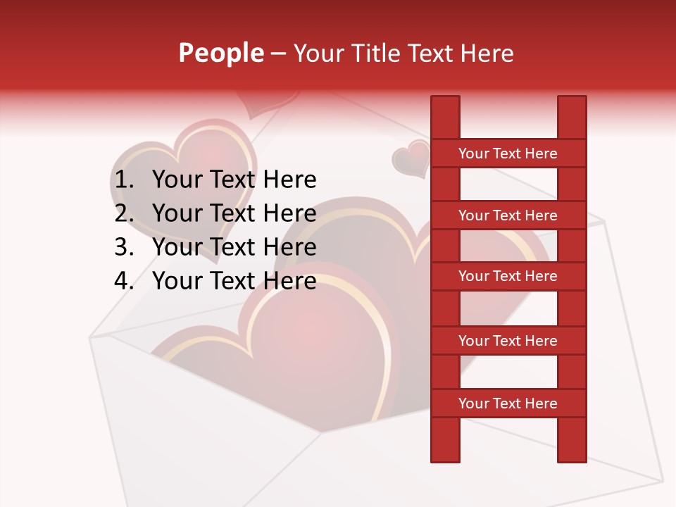 A Envelope With Hearts Coming Out Of It PowerPoint Template