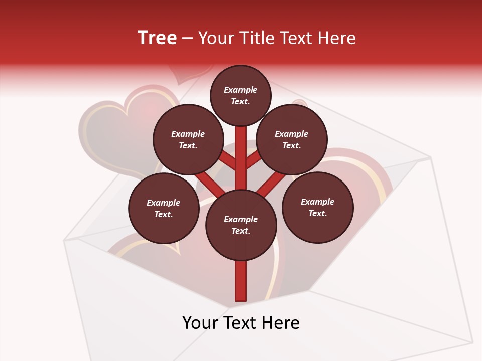 A Envelope With Hearts Coming Out Of It PowerPoint Template