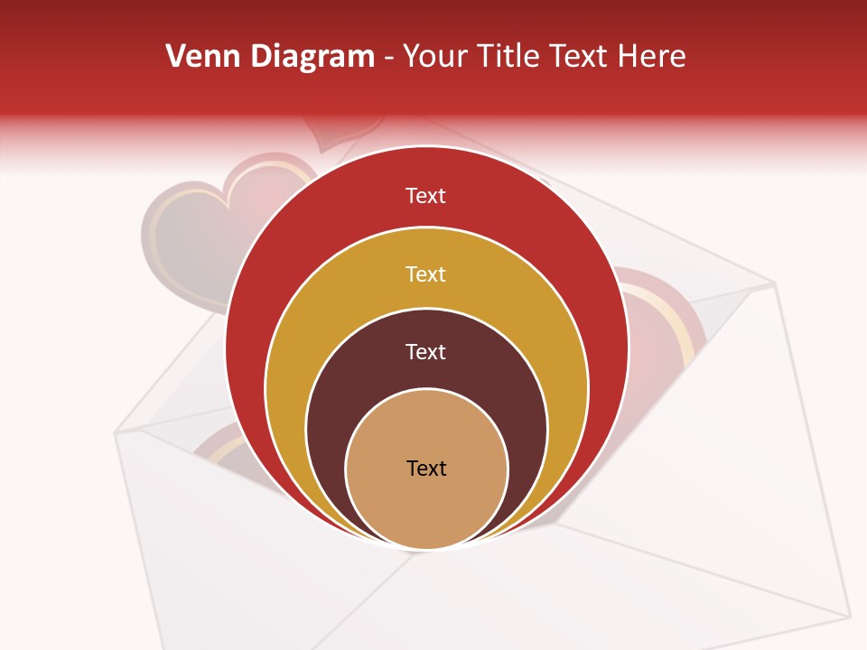 A Envelope With Hearts Coming Out Of It PowerPoint Template