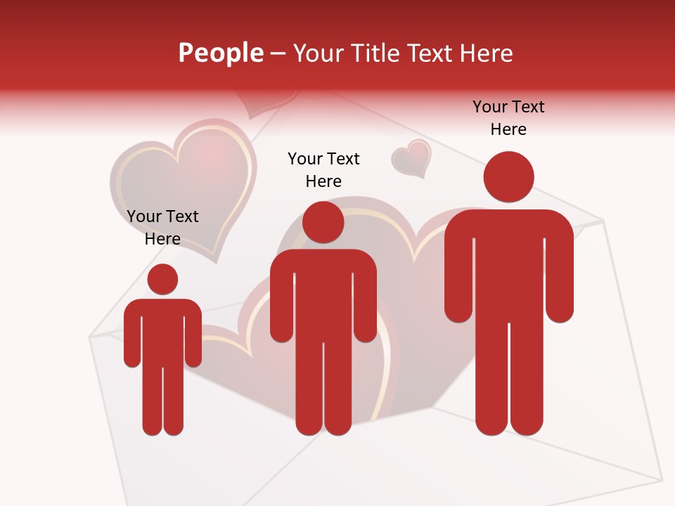 A Envelope With Hearts Coming Out Of It PowerPoint Template