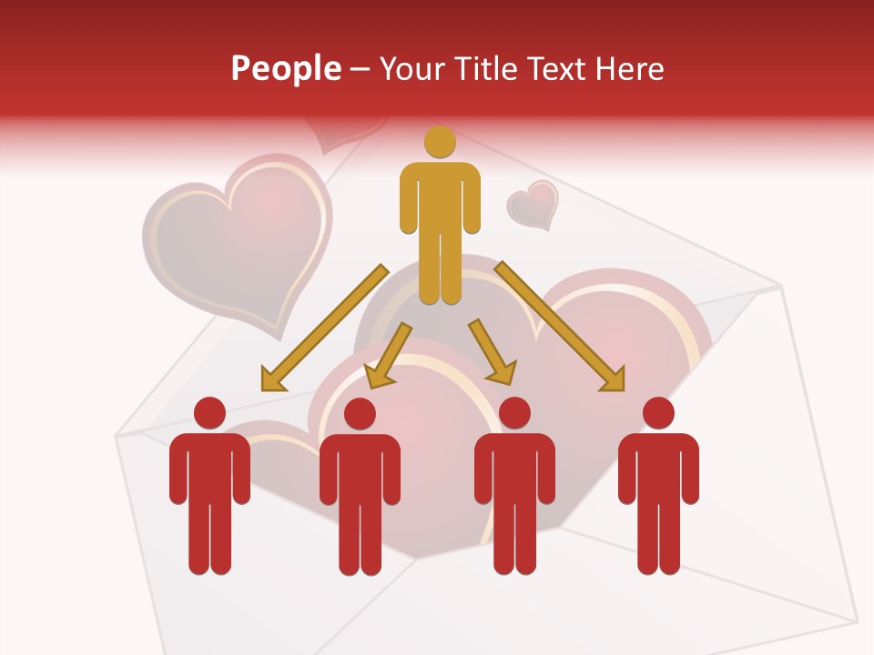 A Envelope With Hearts Coming Out Of It PowerPoint Template