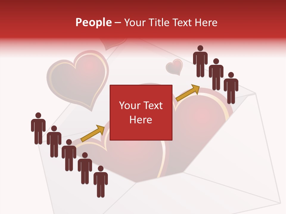 A Envelope With Hearts Coming Out Of It PowerPoint Template