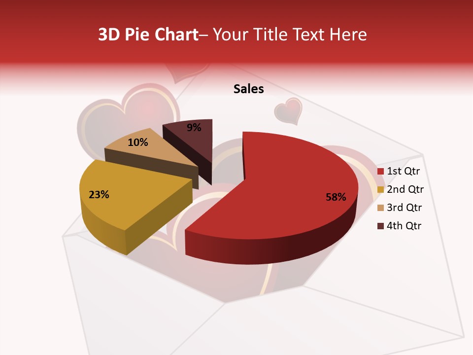 A Envelope With Hearts Coming Out Of It PowerPoint Template