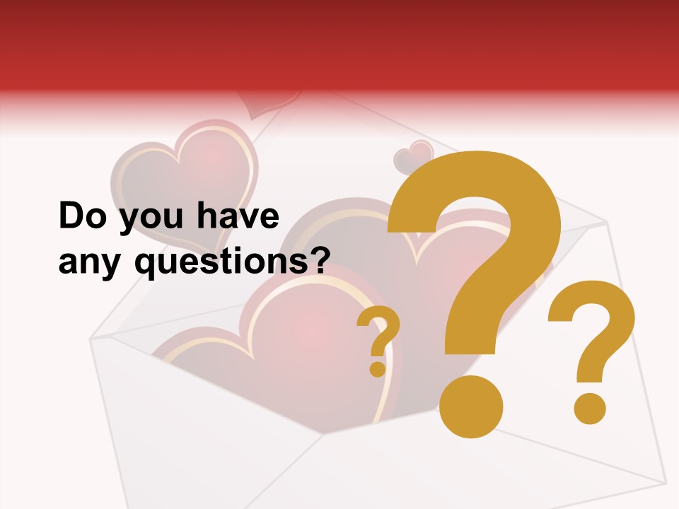 A Envelope With Hearts Coming Out Of It PowerPoint Template