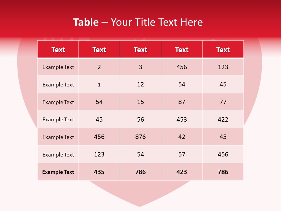 A Red Heart With A White Rooster On It PowerPoint Template