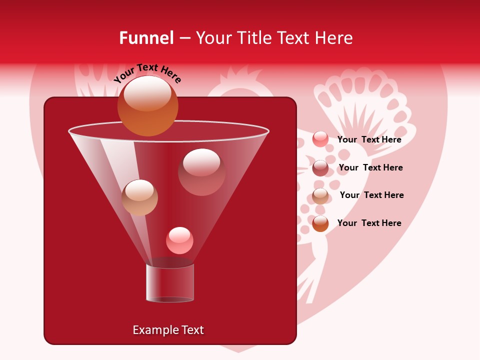 A Red Heart With A White Rooster On It PowerPoint Template