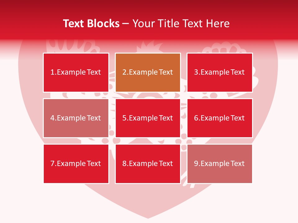 A Red Heart With A White Rooster On It PowerPoint Template