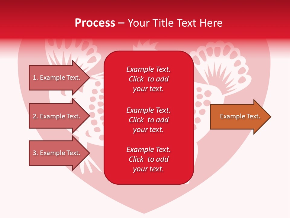 A Red Heart With A White Rooster On It PowerPoint Template