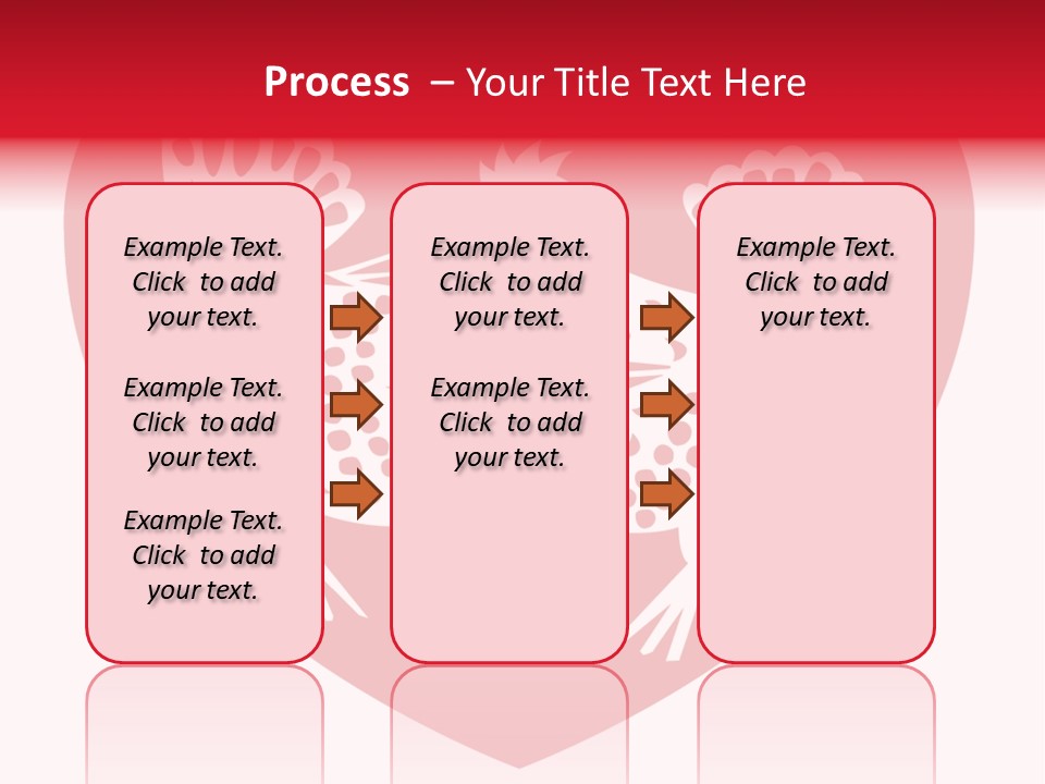 A Red Heart With A White Rooster On It PowerPoint Template