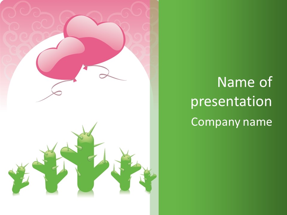 A Green And Pink Powerpoint Presentation PowerPoint Template