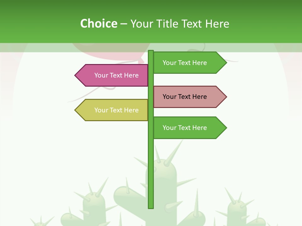 A Green And Pink Powerpoint Presentation PowerPoint Template