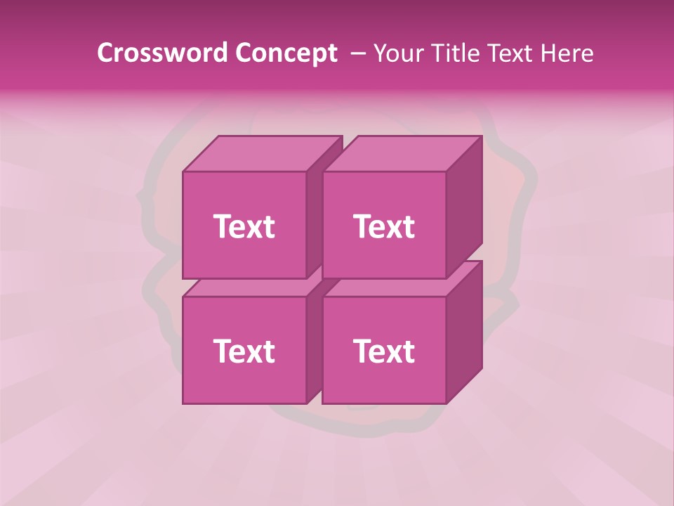 A Red Rose On A Pink Background With Rays PowerPoint Template