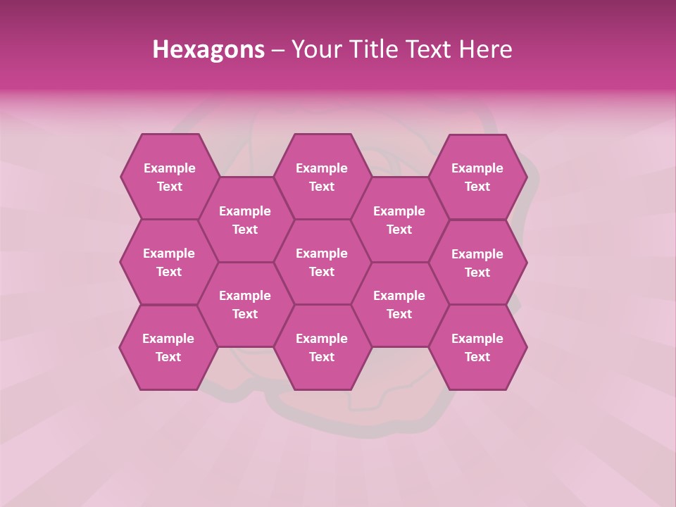 A Red Rose On A Pink Background With Rays PowerPoint Template