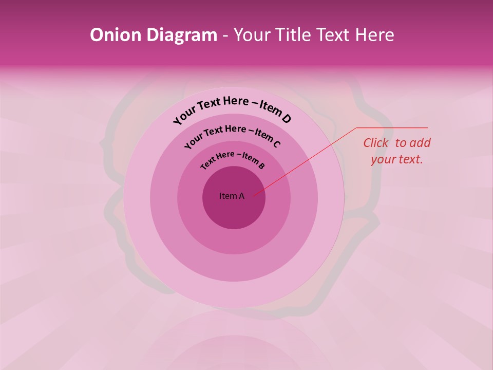 A Red Rose On A Pink Background With Rays PowerPoint Template