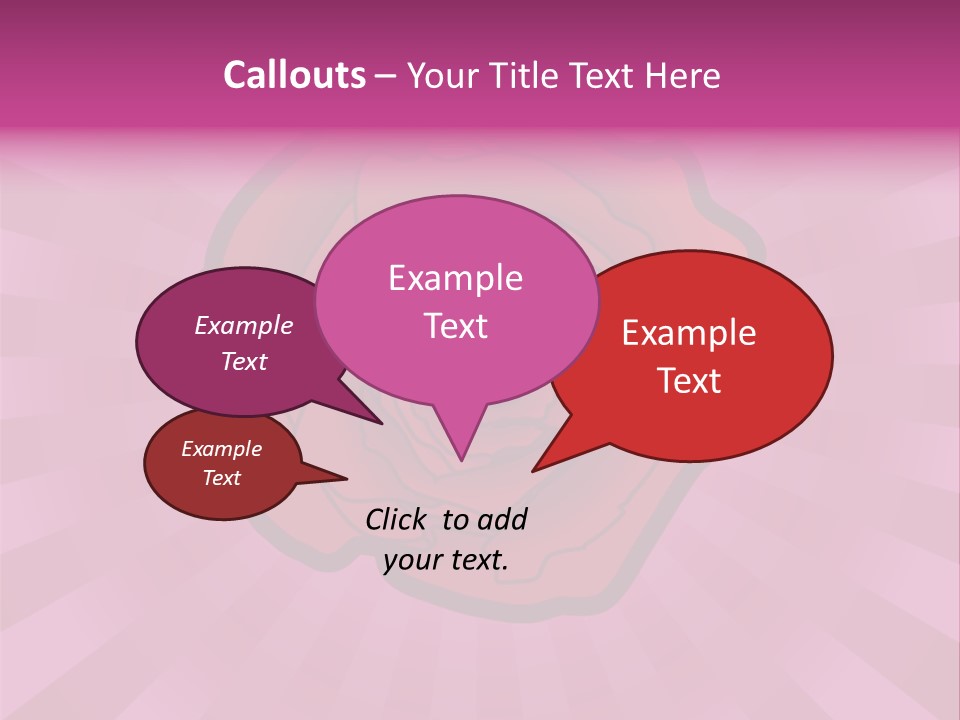 A Red Rose On A Pink Background With Rays PowerPoint Template