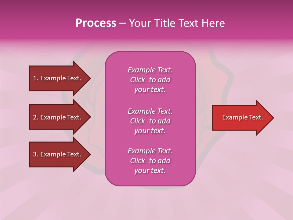 A Red Rose On A Pink Background With Rays PowerPoint Template